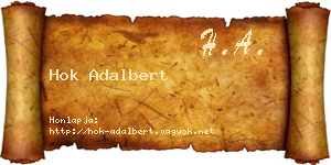 Hok Adalbert névjegykártya
