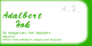 adalbert hok business card